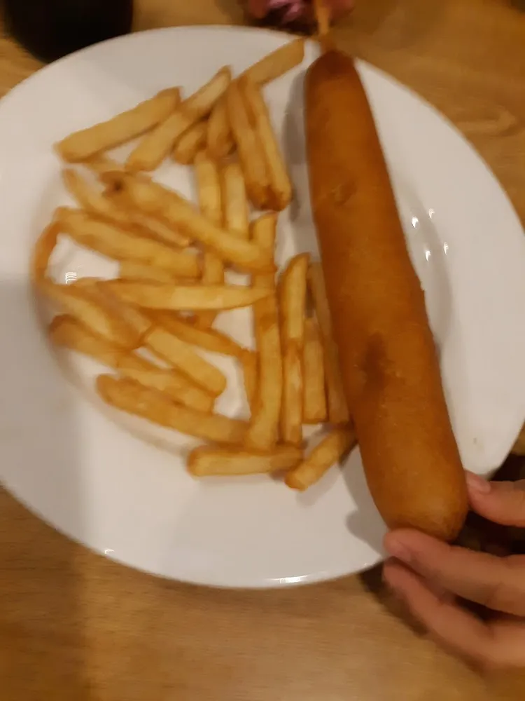 Corn Dog and Fries